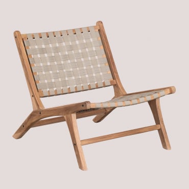 Poltroncina Da Giardino In Legno Di Teak Diama Marrone Grano - Sklum