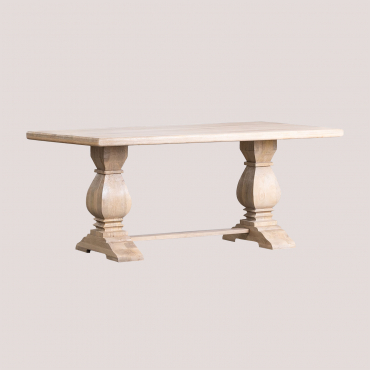 Tavolo Da Pranzo Rettangolare In Legno Di Mango (180x100 Cm) Sanzia Legno Di Mango Chiaro - Sklum