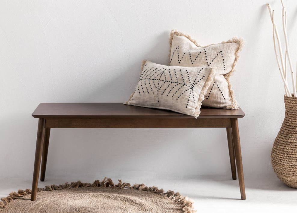 Panca 110 cm in legno e MDF Betta - Legno Scuro