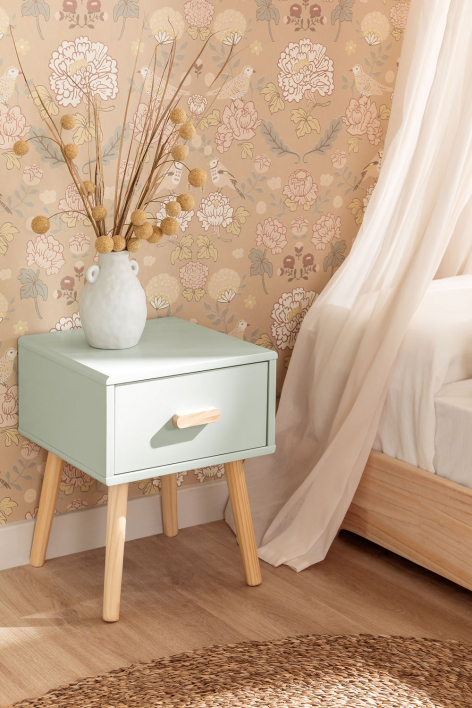 Comodino in MDF e legno di pino Tom Kids
