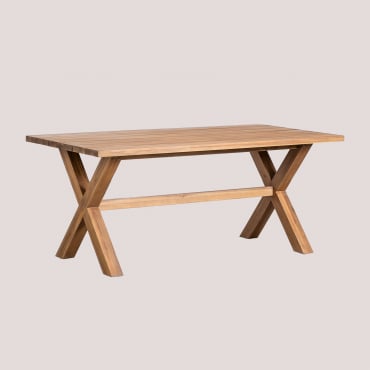 Tavolo Da Giardino Rettangolare 180x90 Cm In Legno Di Acacia Giada Acacia Marrone - Sklum