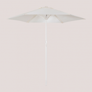 Ombrellone In Tessuto E Aluminium (ø235 Cm) Jaden Gardenia Bianco - Sklum