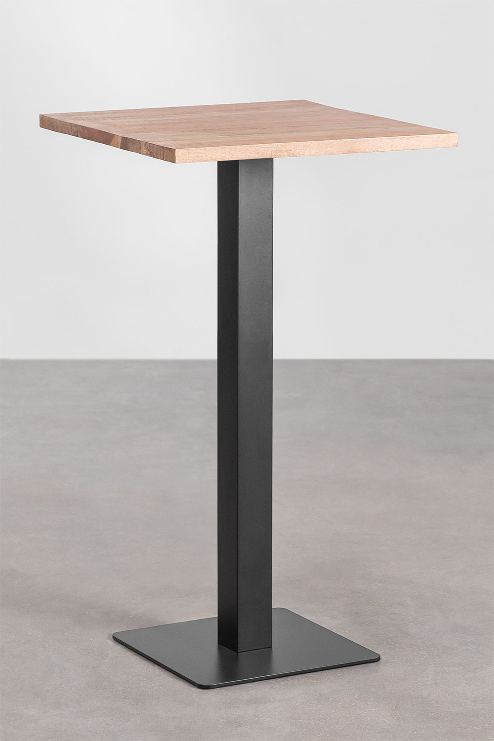 Tavolo alto quadrato da bar in legno di acacia Ristretto
