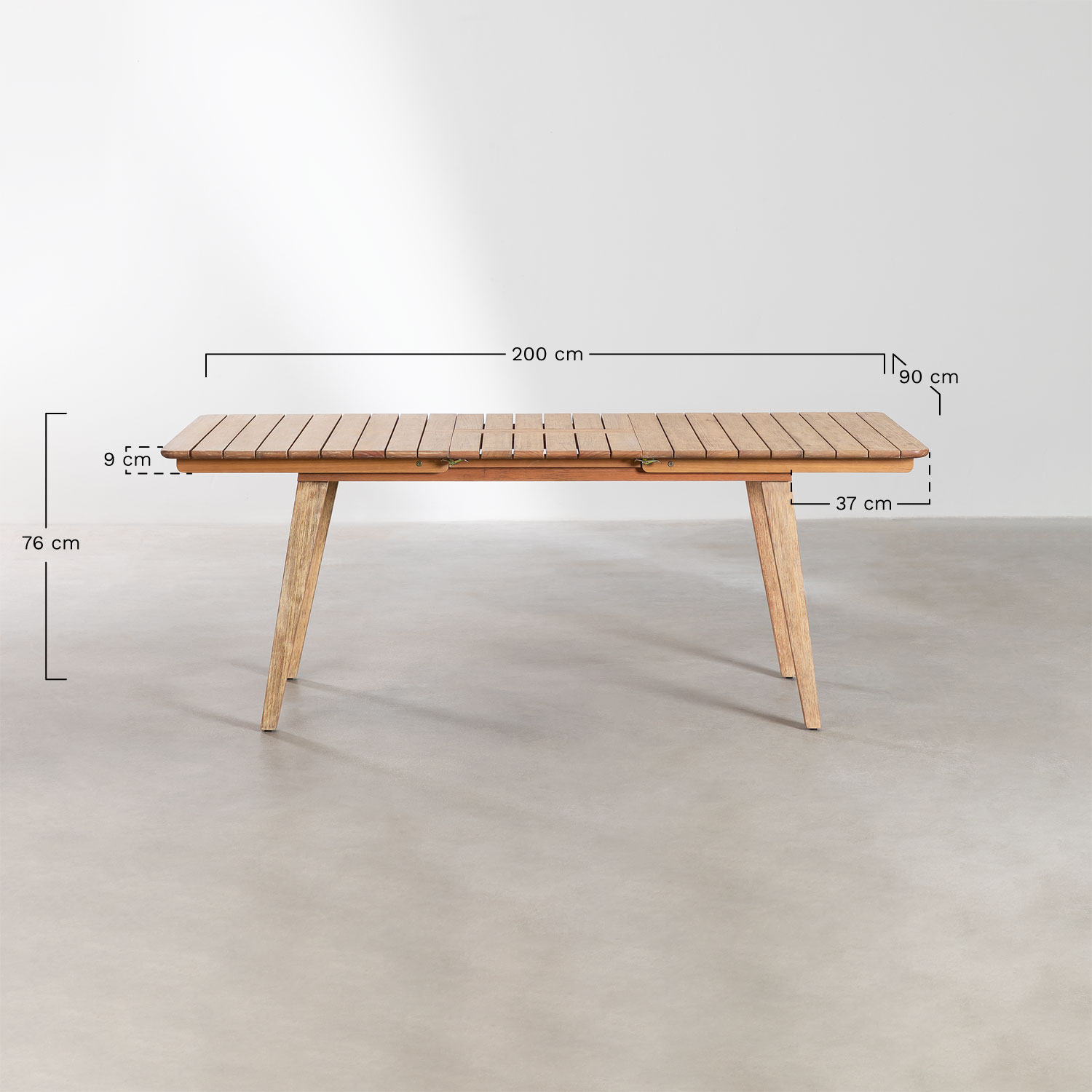 Tavolo da Pranzo Allungabile Rettangolare in Legno (150-200x90 cm) Naele -  SKLUM