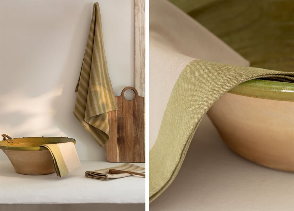 Set di 3 strofinacci da cucina in cotone Uliasi