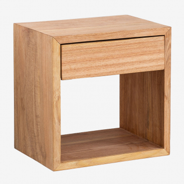 Comodino Sospeso In Legno Gyda ↔︎ 40 Cm - Sklum