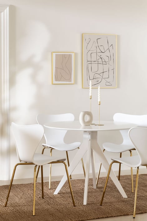 SKM Tavolo Da Pranzo Bianco 120x60x76 Cm In Truciolato: Essenziale, Robusto E Facile Da Pulire