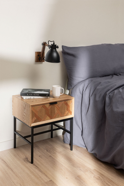 Comodino in legno di frassino Gugh - Legno Naturale