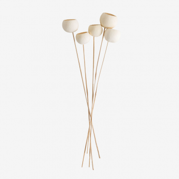 Confezione Da 5 Rami Secchi Decorativi Di Aegle Bianco - Sklum