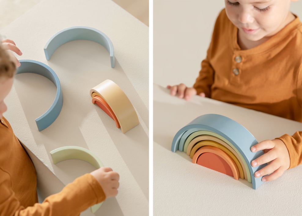 Arcobaleno in legno Wouty Kids
