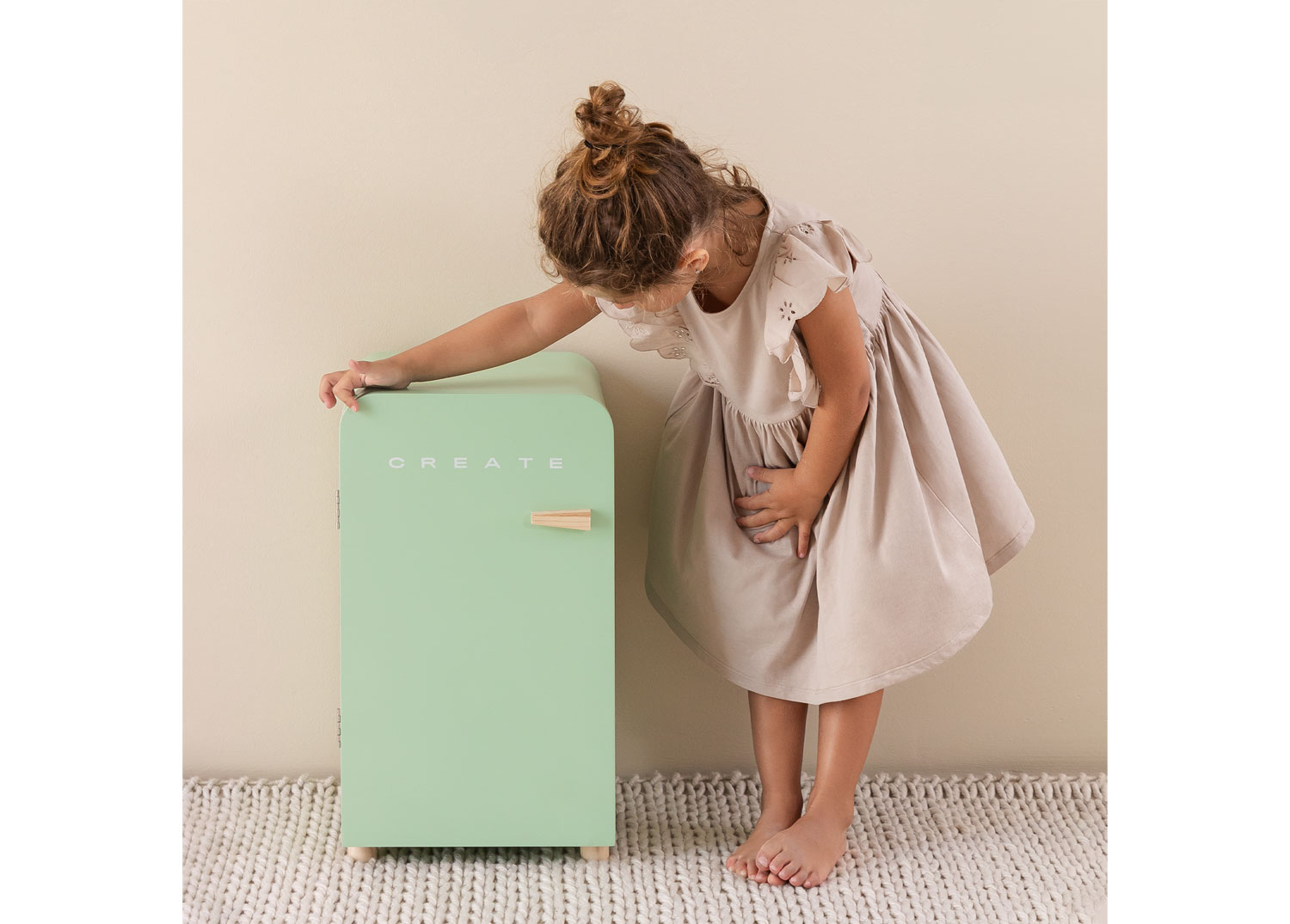 Frigorifero in legno Retro Fridge Create Kids - SKLUM