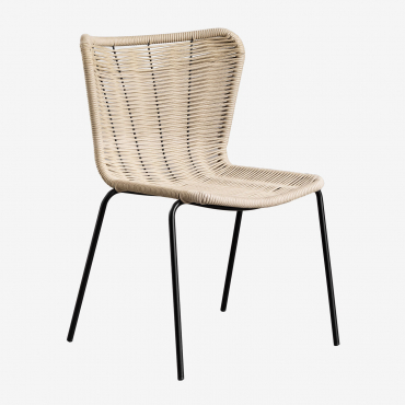 Sedia Da Giardino Impilabile Keiller Natural - Sklum
