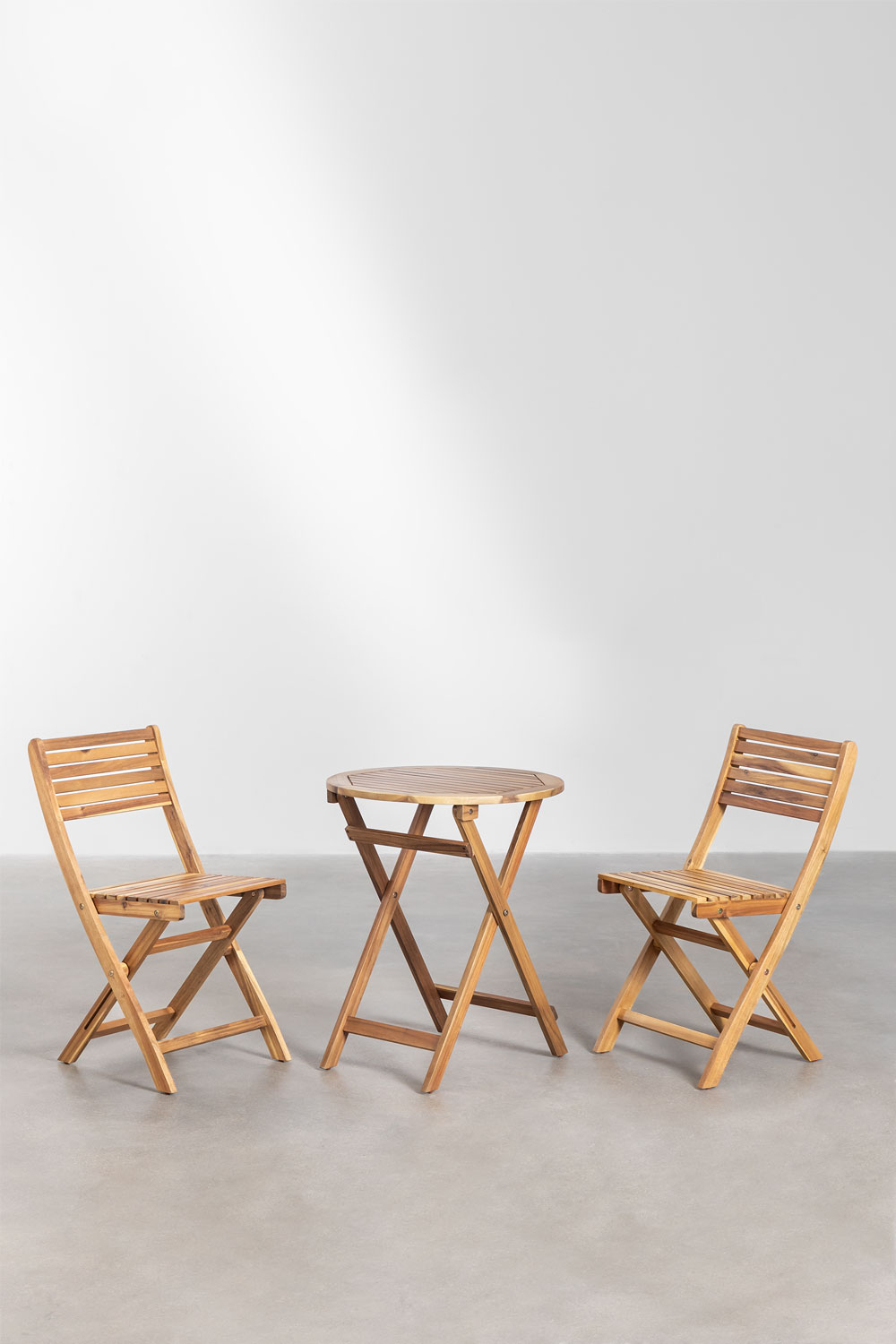 Set tavolo e 2 sedie da giardino pieghevoli Delawer Supreme - SKLUM