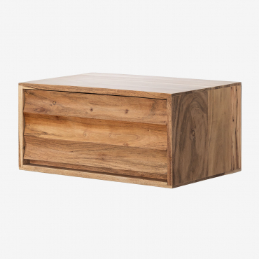 Comodino Sospeso In Legno Di Acacia Petter Acacia Marrone - Sklum