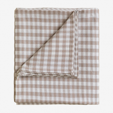 Tovaglia In Cotone (140x240 Cm) Hillary Marrone Praline - Sklum