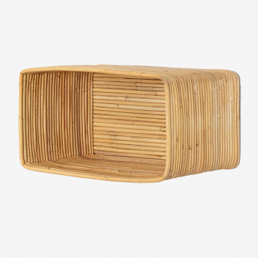 Comodino Sospeso In Rattan Feyrat Marrone Legno Naturale - Sklum