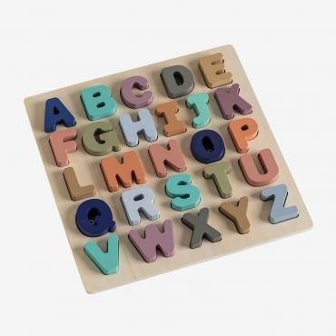 Puzzle Con Lettere Di Legno Zetin Kids Multicolore Fresh - Sklum