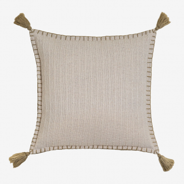 Cuscino Quadrato In Cotone E Lino (45x45 Cm) Gautier Beige Lino - Sklum