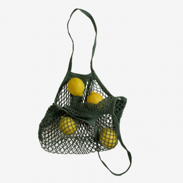 Borsa In Rete Di Cotone Oslav Verde Scuro - Sklum