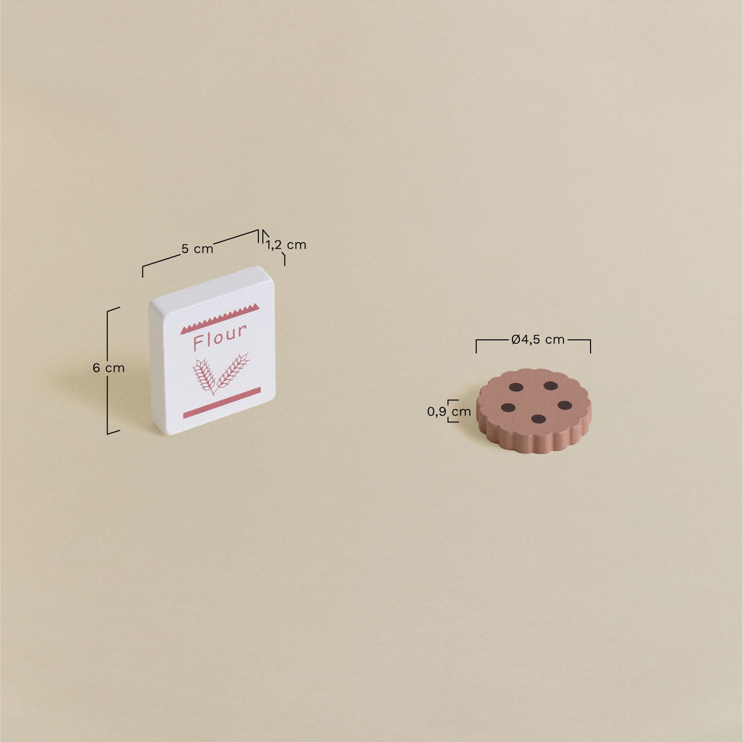 Frullatore con accessori per pasticceria in legno Mardivu Kids, MISURE