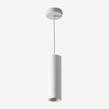 Lampada A Sospensione Da Soffitto In Gesso Selene Bianco - Sklum
