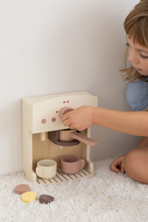 Macchina da caffè in legno Warent Kids