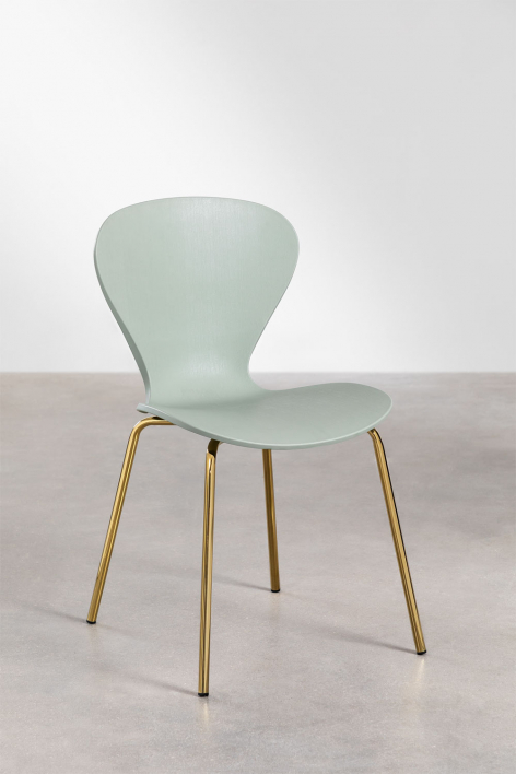 Confezione da 2 sedie da pranzo impilabili Uit - Celadon