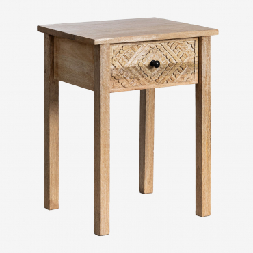 Comodino Maraja In Legno Di Mango Legno Di Mango - Sklum