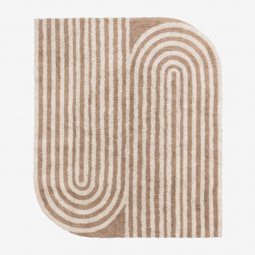 Tappeto In Cotone (246x160 Cm) Yasmiin Colori Naturali - Sklum