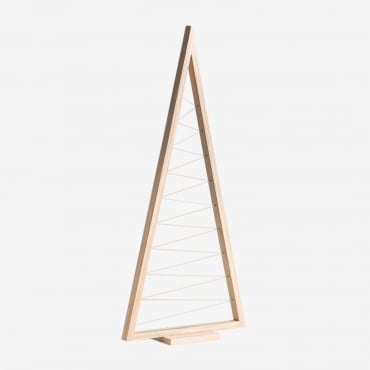 Albero Di Natale In Legno Di Pino Elwood Marrone Legno Naturale & ↑100 Cm - Sklum