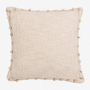 Cuscino Quadrato In Cotone (45x45 Cm) Agibe Beige Crema - Sklum