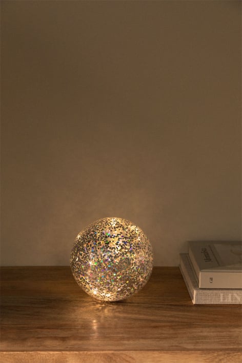 Sfera decorativa con luci LED in vetro Ruirik