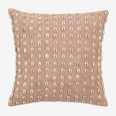 Cuscino Quadrato In Cotone (45x45 Cm) Brusquel Rosa Chiaro - Sklum