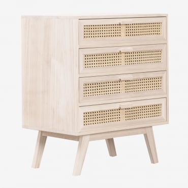 Cassettiera In Legno Ralik Design Legno Naturale - Sklum