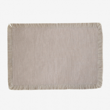 Tovaglietta In Cotone Nedeliya Grigio Sabbia - Sklum