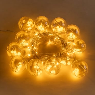 Tenda Di Luci Led Con Sfere (4,70 M) Biro Bianco Caldo - Sklum