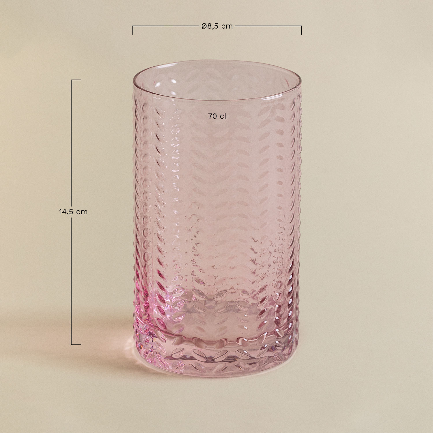 Pack 4 Bicchieri in Vetro 70 cl Cristi, MISURE