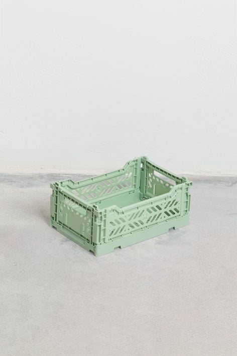 Scatola pieghevole e impilabile in plastica Doli - Celadon