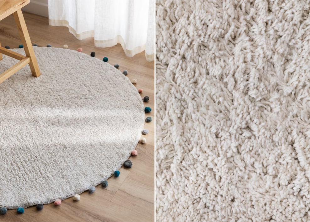 Tappeto rotondo Ø125 cm in cotone Cinder Kids