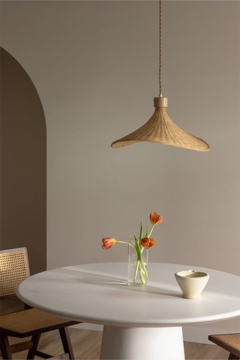 Lampada a sospensione in bambù Chaifer