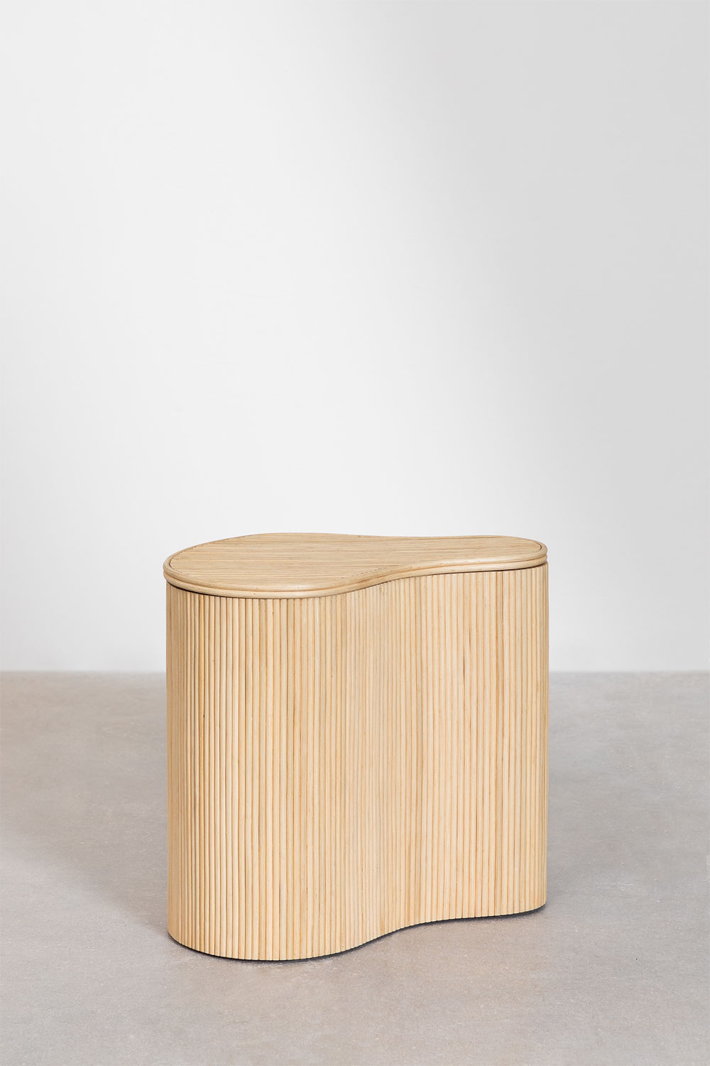 Tavolino con contenitore in rattan (↑45 cm) Carmie - SKLUM
