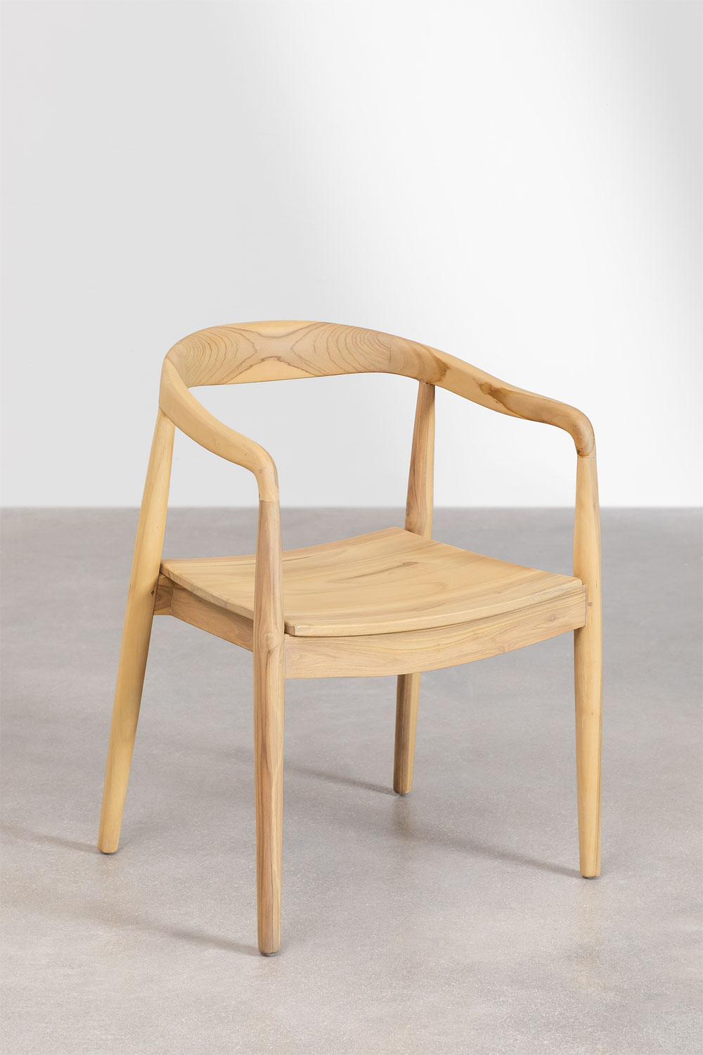 Confezione da 2 sedie da pranzo Alizee in legno di teak con braccioli -  SKLUM