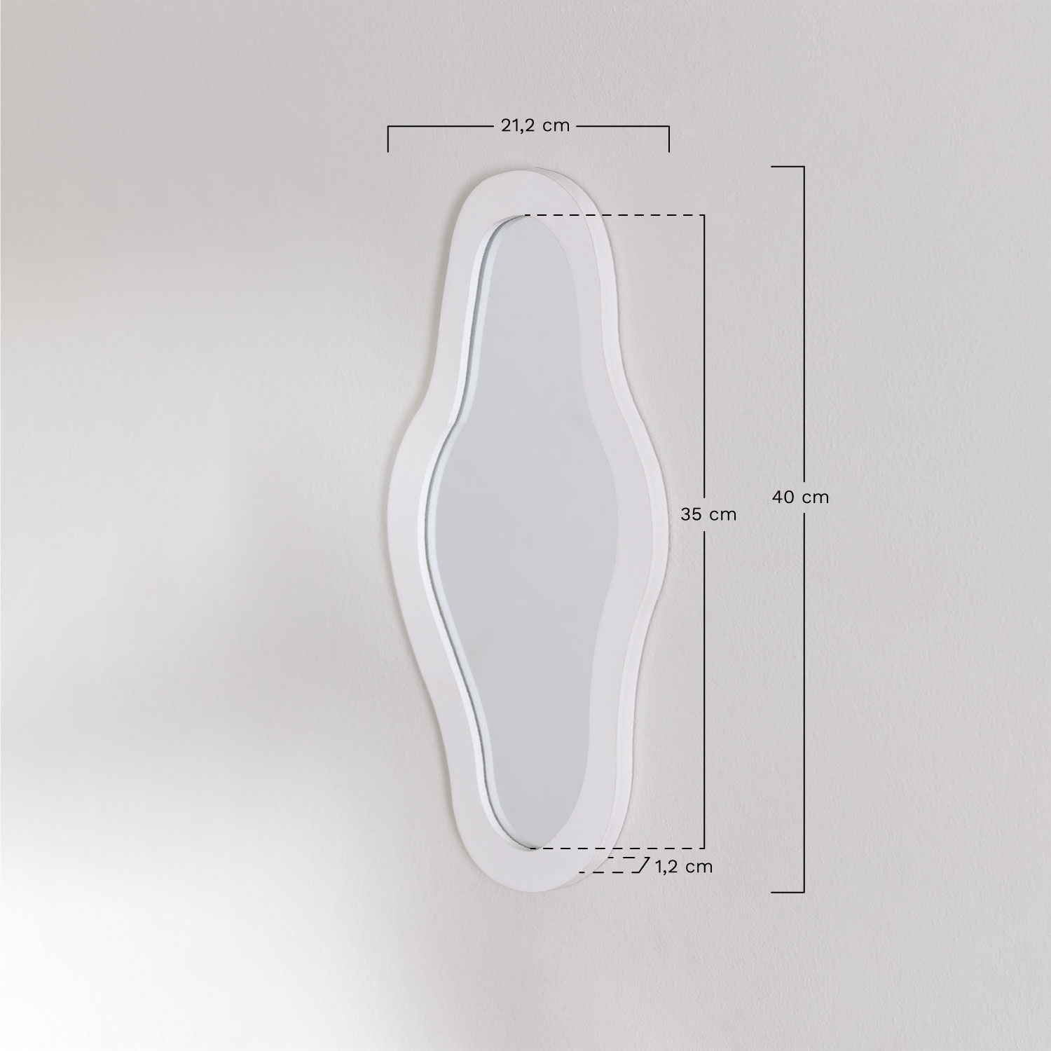 Specchio decorativo Speculo 130 x 62 x 2,2 cm Vetro Legno MDF