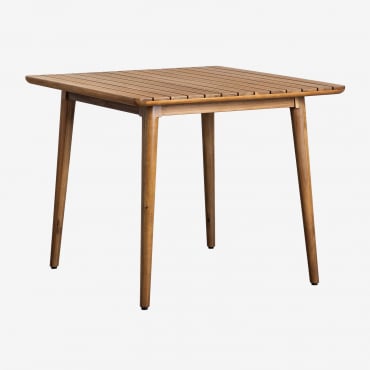 Tavolo Da Giardino Quadrato 90x90 Cm In Legno Di Acacia Tenay Acacia Marrone - Sklum