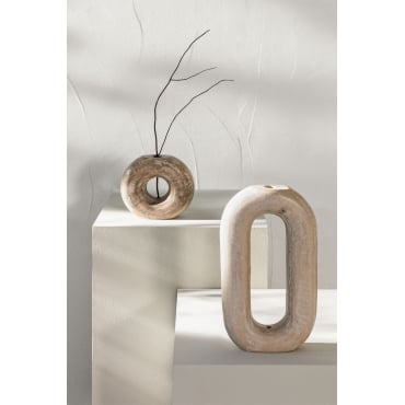 Vaso in legno di paulownia marrone chiaro alt.28 Pia | Maisons du Monde