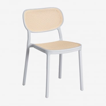 Confezione Da 4 Sedie Da Giardino Impilabili Omara Grigio Chiaro - Sklum