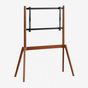 Porta Tv In Acciaio E Legno Curtiz Marrone Legno Castagno - Sklum
