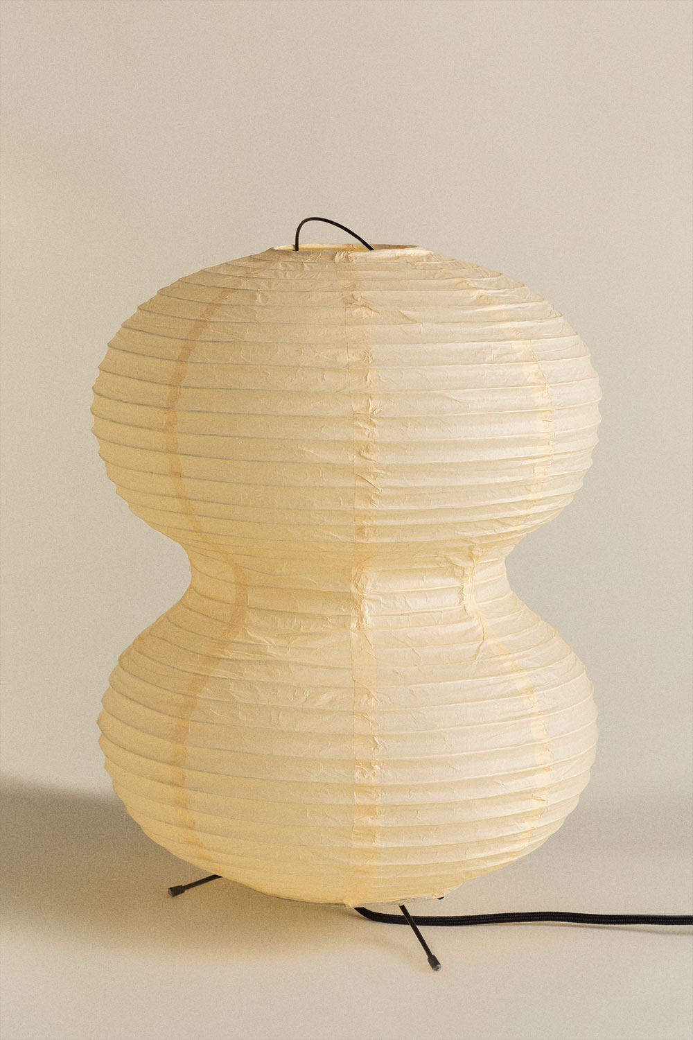 Lampada da tavolo in carta di riso (↑34 cm) Gogian - SKLUM