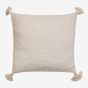 Cuscino Quadrato In Cotone (45x45 Cm) Resnais Beige Crema - Sklum