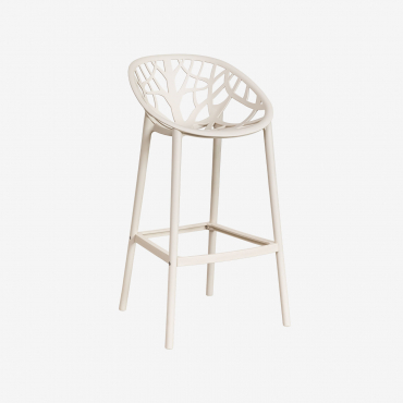 Pack 2 Sgabelli Alti Da Giardino Ores Tapioca Beige & ↑75 Cm - Sklum